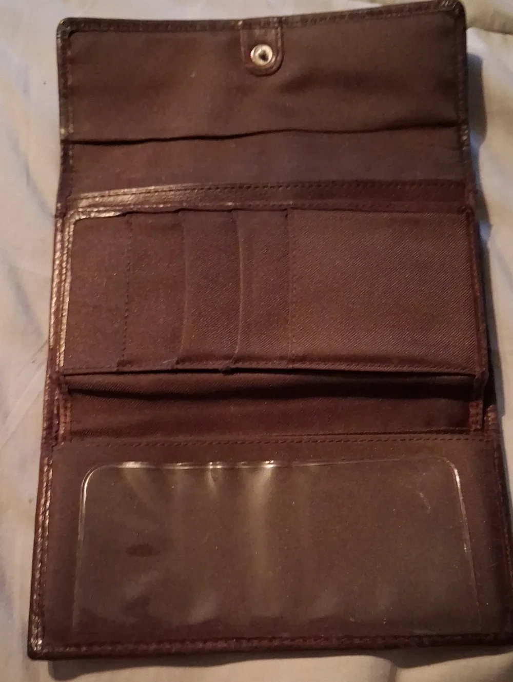 Fossil Dark Brown Leather Trifold Wallet
